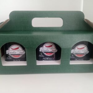 ESTUCHE CARTÓN VERDE 3 LATAS PIMENTÓN 75cl